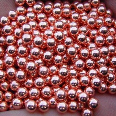 Red copper solid ball 1mm-25mm red copper ball can be customized half hole copper ball