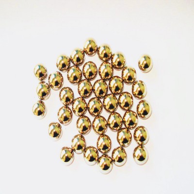 Solid golden brass balls and copper beads with high precision